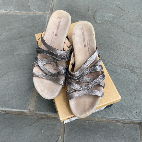 Romika Hawaii 02 Sandals - Metallic Leather Combo - Picture 3 of 5